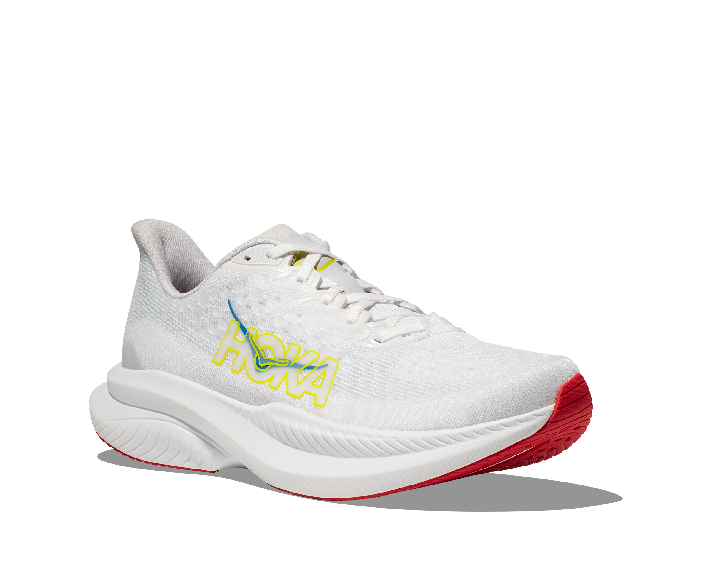 Scarpe Da Running Hoka Mach 6 - Bianco, Leggere, Reattive, Suola Super Critica